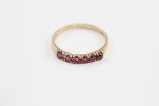 9ct Gold 6 Stone Ruby Ring (1.1g) Size M