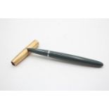 Vintage PARKER 51 Grey FOUNTAIN PEN w/ Rolled Gold Cap WRITING // Vintage PARKER 51 Grey FOUNTAIN