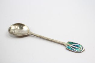 Antique Arts & Crafts 1911 Birmingham Sterling Silver Liberty & Co. Teaspoon 29g // w/ Enamel Detail