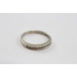 9ct White Gold Diamond Channel Setting Ring (1.9g) Size P
