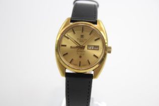 TISSOT SEASTAR Men's Vintage WRISTWATCH Automatic WORKING Gold Tone C.1970s // TISSOT SEASTAR Men'