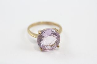 9ct Gold Amethyst Cocktail Ring (3.5g) Size M