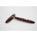 Vintage WAHL EVERSHARP Celeste Burgundy Fountain Pen w/ 14ct Gold Nib WRITING // Dip Tested &