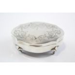 Antique Edwardian 1908 Chester Sterling Silver Jewellery / Trinket Box (98g) // Maker - Henry