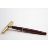 Vintage PARKER 65 Burgundy Fountain Pen w/ 14ct Gold Nib WRITING // Vintage PARKER 65 Burgundy