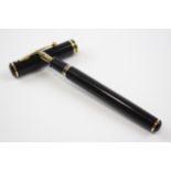SHEAFFER Connoisseur White Dot Black Fountain Pen w/ 18ct Gold Nib WRITING // Dip Tested & WRITING