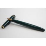 Vintage PARKER Victory Green FOUNTAIN PEN w/ 14ct Gold Nib WRITING // Vintage PARKER Victory Green