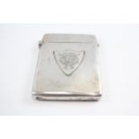 Antique Victorian 1889 London Sterling Silver Calling Card Case (86g) // w/ Engraved Cartouche Maker