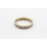 9ct Gold Diamond Half-Eternity Ring (2.6g) Size P½