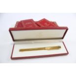 MUST DE CARTIER Paris Gold Plated Ballpoint Pen / Biro Original Box - 800138 32g // Untested In