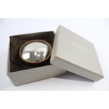CHRISTOFLE Silver Plated Paperweight w/ Wooden Banding, Original Box (173g) // Diameter - 8.2cm In