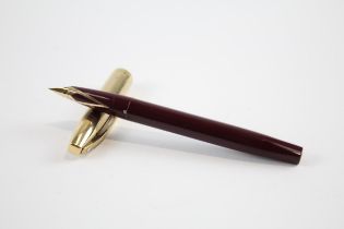 Vintage SHEAFFER Imperial Burgundy FOUNTAIN PEN w/ 14ct Gold Nib WRITING // Dip Tested & WRITING