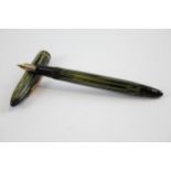 Vintage SHEAFFER Balance Green FOUNTAIN PEN w/ Steel Nib WRITING // Dip Tested & WRITING In