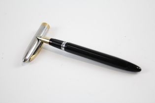Vintage SHEAFFER Snorkel Black FOUNTAIN PEN w/ 14ct Gold Nib WRITING // Dip Tested & WRITING In