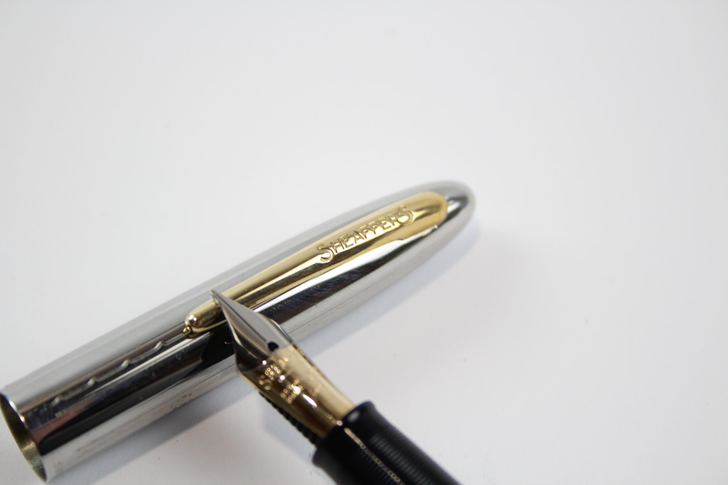 Vintage SHEAFFER Snorkel Grey FOUNTAIN PEN w/ 14ct Gold Nib WRITING // Dip Tested & WRITING In - Image 2 of 4