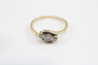 18ct Gold Diamond Trilogy Ring (2g) Size M