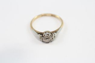 18ct Gold Diamond Solitaire Ring (2.5g) Size M
