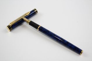 Vintage WATERMAN Executive Navy Lacquer Fountain Pen w/ 18ct Gold Nib Writing // Vintage WATERMAN