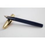 Vintage SHEAFFER Imperial Navy FOUNTAIN PEN w/ 14ct Gold Nib WRITING // Dip Tested & WRITING In