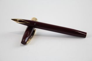 Vintage SHEAFFER Imperial Burgundy FOUNTAIN PEN w/ 14ct Gold Nib WRITING // Dip Tested & WRITING