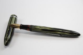 Vintage SHEAFFER Balance Green FOUNTAIN PEN w/ 14ct Gold Nib WRITING // Dip Tested & WRITING In