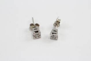 18ct White Gold Diamond Stud Earrings (1.5g)