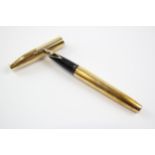 Vintage SHEAFFER Imperial Gold Plated FOUNTAIN PEN w/ 14ct Gold Nib WRITING // Dip Tested &