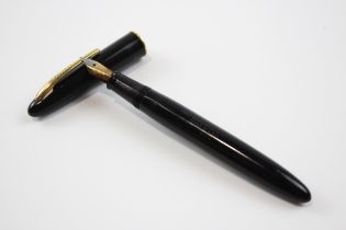 Vintage SHEAFFER Sovereign Black FOUNTAIN PEN w/ 14ct Gold Nib WRITING // Dip Tested & WRITING In