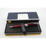 CROSS Apogree Red Lacquer Fountain Pen w/ 18ct White Gold Nib WRITING Boxed // CROSS Apogree Red
