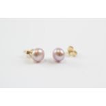 14ct Gold Pearl Stud Earrings (1.2g)