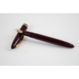 Vintage SHEAFFER Snorkel Burgundy FOUNTAIN PEN w/ 14ct Nib WRITING // Dip Tested & WRITING In