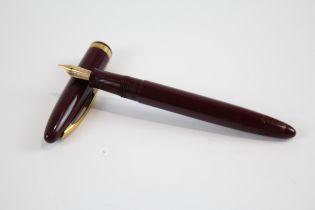 Vintage SHEAFFER Snorkel Burgundy FOUNTAIN PEN w/ 14ct Nib WRITING // Dip Tested & WRITING In