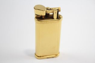 DUNHILL Unique Gold Plated Lift Arm Cigarette Lighter (70g) // UNTESTED In previously owned