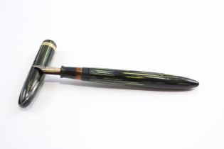 Vintage SHEAFFER Lifetime Balance Green FOUNTAIN PEN w/ Steel Nib WRITING // Dip Tested & WRITING In