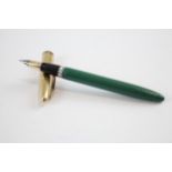 Vintage SHEAFFER Snorkel Green FOUNTAIN PEN w/ Steel Nib WRITING // Dip Tested & WRITING In