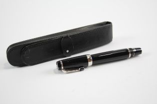 MONTBLANC Boheme Black Retractable Nib Fountain Pen w 14ct White Gold Nib // w/ Montblanc Black