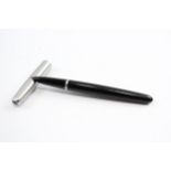 Vintage PARKER 51 Black FOUNTAIN PEN w/ Brushed Steel Cap WRITING // Dip Tested & WRITING In vintage