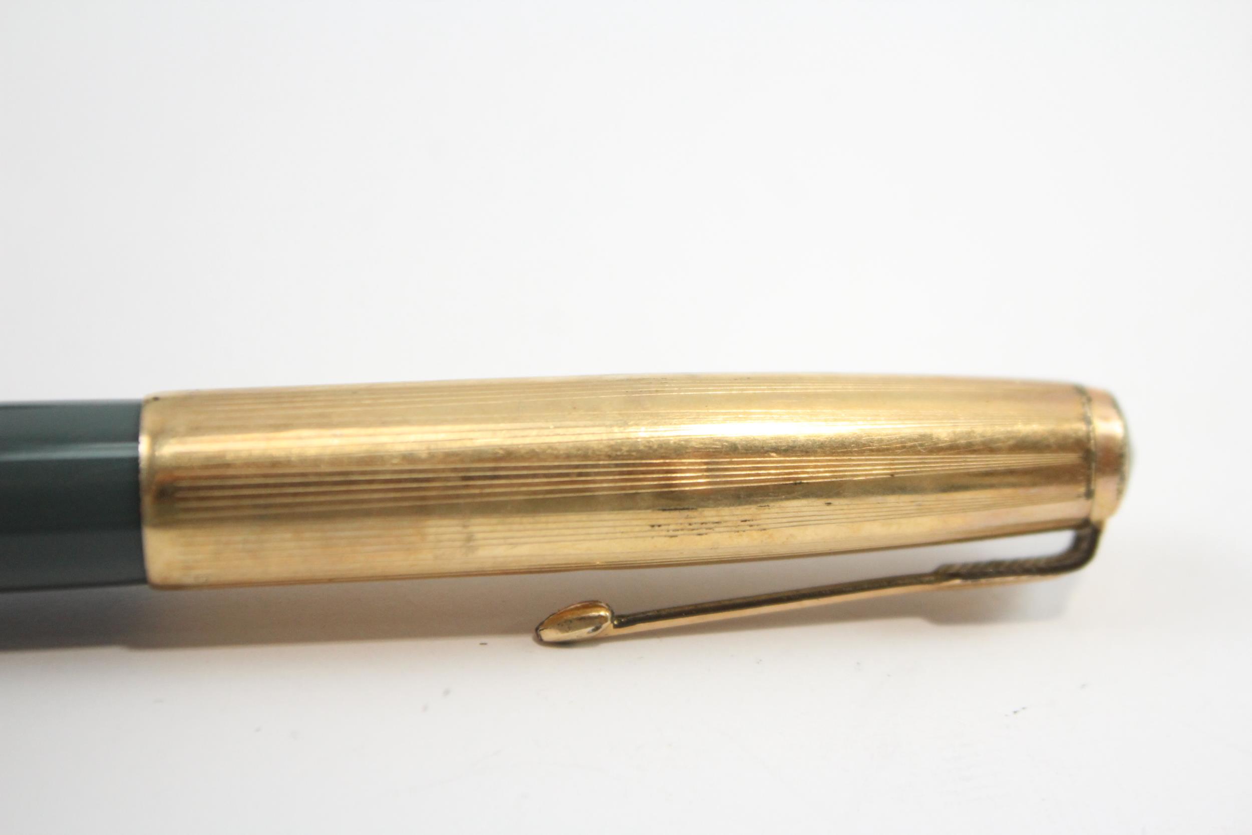 Vintage PARKER 51 Grey FOUNTAIN PEN w/ Rolled Gold Cap WRITING // Dip Tested & WRITING In vintage - Image 8 of 9