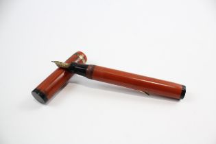 Vintage Duofold The Big Red Orange Fountain Pen w/ 14ct Gold Nib // Dip Tested & WRITING In