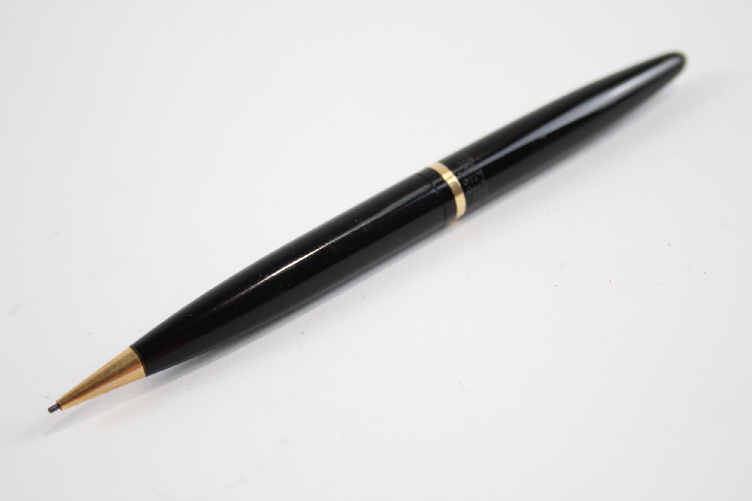 Vintage SHEAFFER Feather Touch Black Fountain Pen w/ Gold Plate Nib, Pencil, Box // Dip Tested & - Image 6 of 7