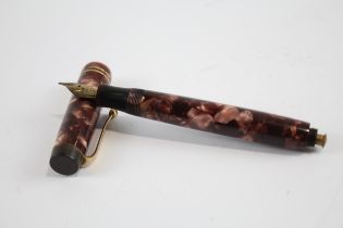 Vintage PARKER Vaccumatic Burgundy FOUNTAIN PEN w/ 14ct Gold Nib // Spares, Repairs & Parts In