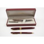 Vintage Sheaffer Snorkel Burgundy Fountain Pen w/ Steel Nib, Pencil, Box Etc // Dip Tested & WRITING