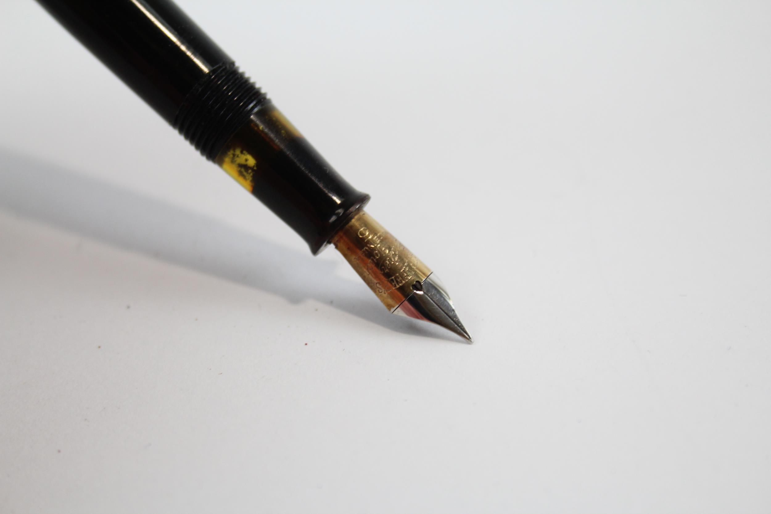 Vintage SHEAFFER Feather Touch Black Fountain Pen w/ Gold Plate Nib, Pencil, Box // Dip Tested & - Image 3 of 7