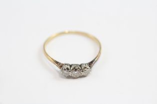 18ct Gold Diamond Trilogy Ring (1.1g) Size Q