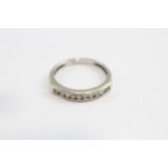 9ct White Gold Diamond Channel Setting Ring (1.6g) Size K