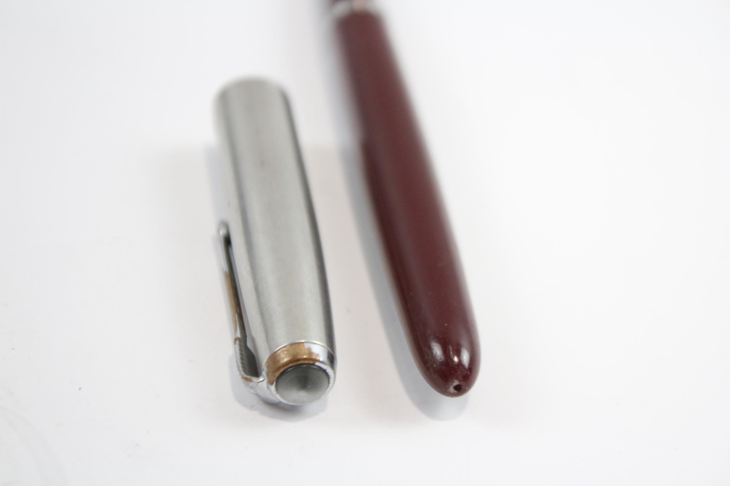 Vintage PARKER 51 Burgundy FOUNTAIN PEN w/ Brushed Steel Cap WRITING // Dip Tested & WRITING In - Image 5 of 7