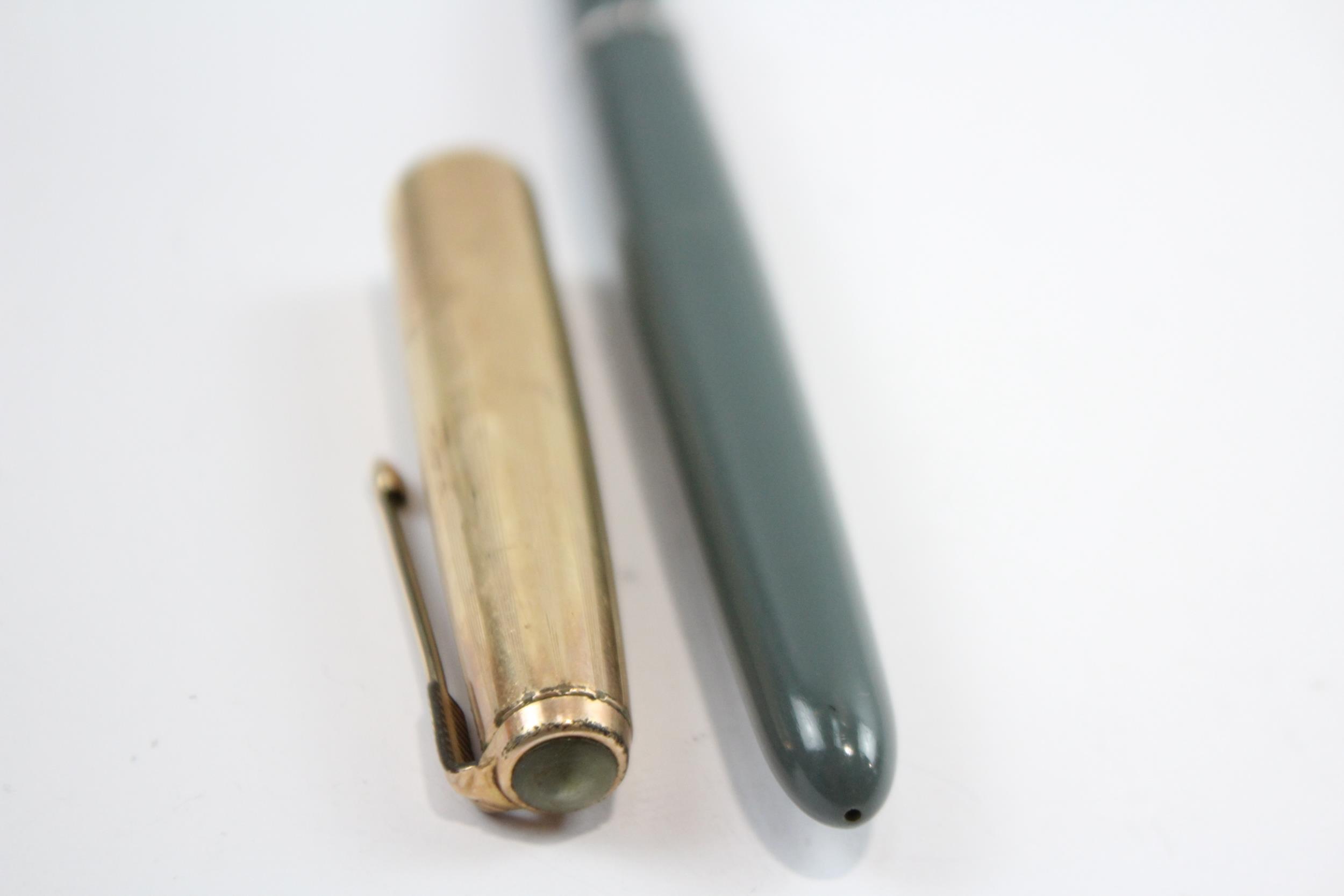 Vintage PARKER 51 Grey FOUNTAIN PEN w/ Rolled Gold Cap WRITING // Dip Tested & WRITING In vintage - Image 5 of 9