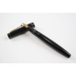 Vintage PARKER Victory Black Fountain Pen w/ 14ct Gold Nib WRITING // Dip Tested & WRITING In