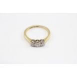 18ct Gold Diamond Trilogy Ring (2.1g) Size I 1/2