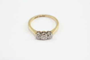 18ct Gold Diamond Trilogy Ring (2.1g) Size I 1/2